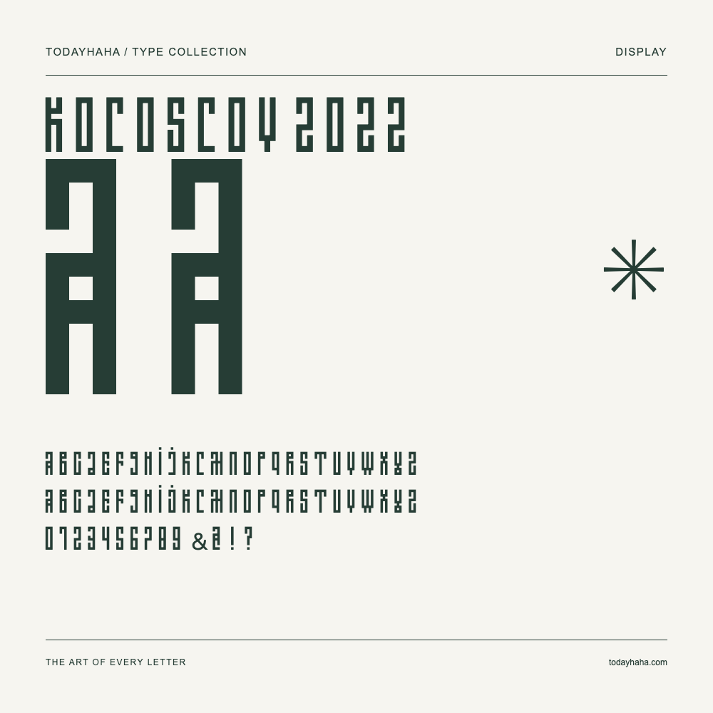 koloslov 2022 — Muestra de mayúsculas, minúsculas y números