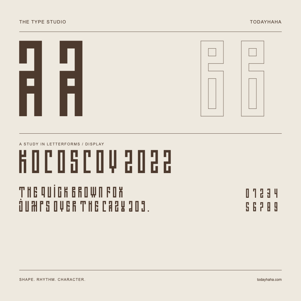 koloslov 2022 — Estudio de letras con una frase y números