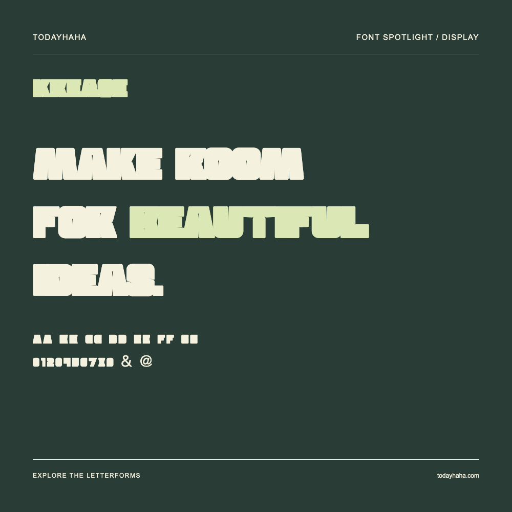 Krease — Typografieposter mit Beispieltext