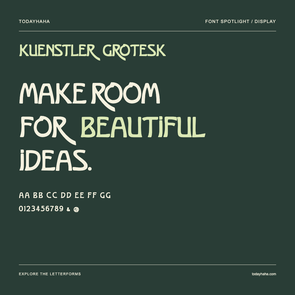 Kuenstler Grotesk — Typography poster with sample text