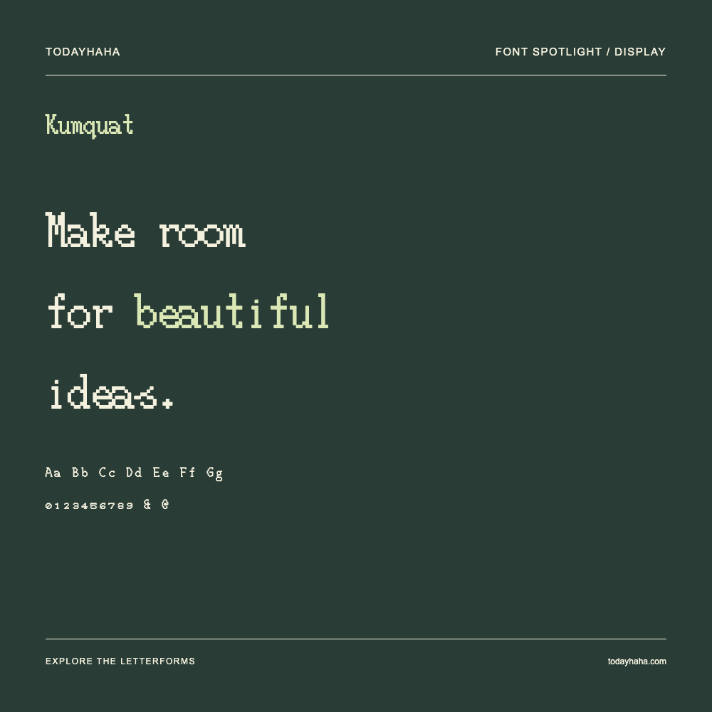Kumquat — Typography poster with sample text