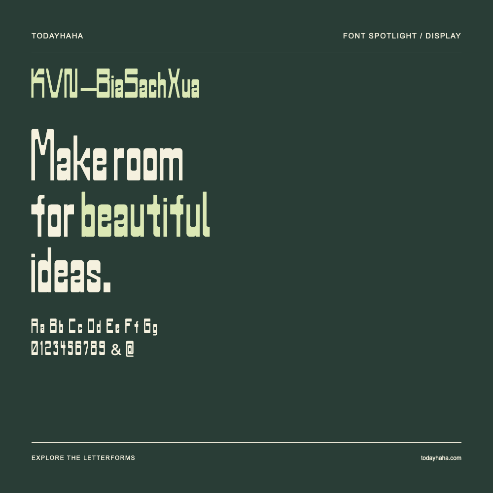 KVN-BiaSachXua — Typography poster with sample text