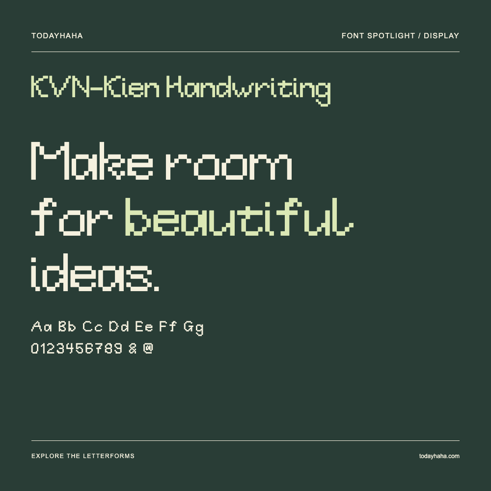 KVN-Kien Handwriting — Póster tipográfico con texto de muestra
