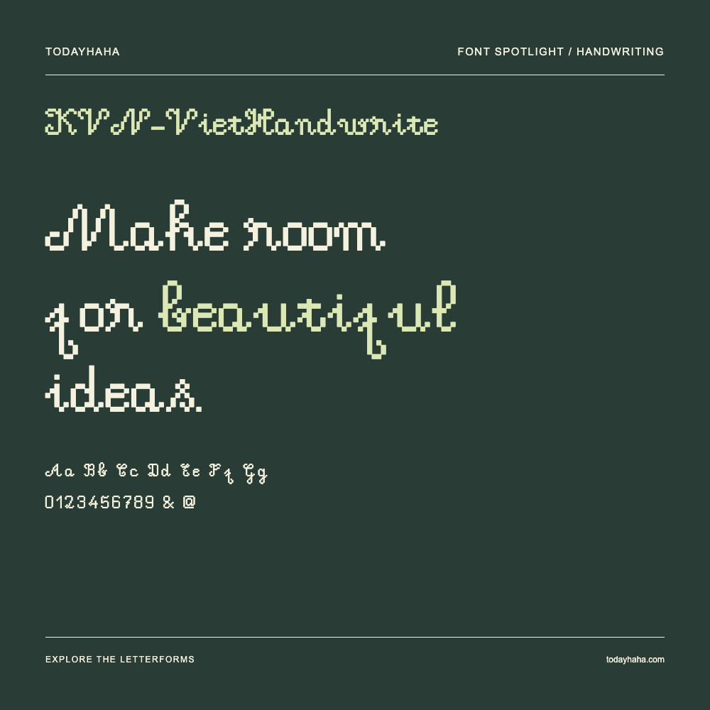 KVN-VietHandwrite — Typografieposter mit Beispieltext