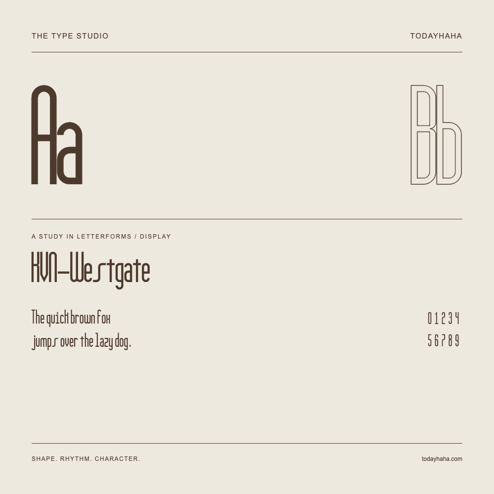 KVN-Westgate — Studio delle lettere con frase e numeri