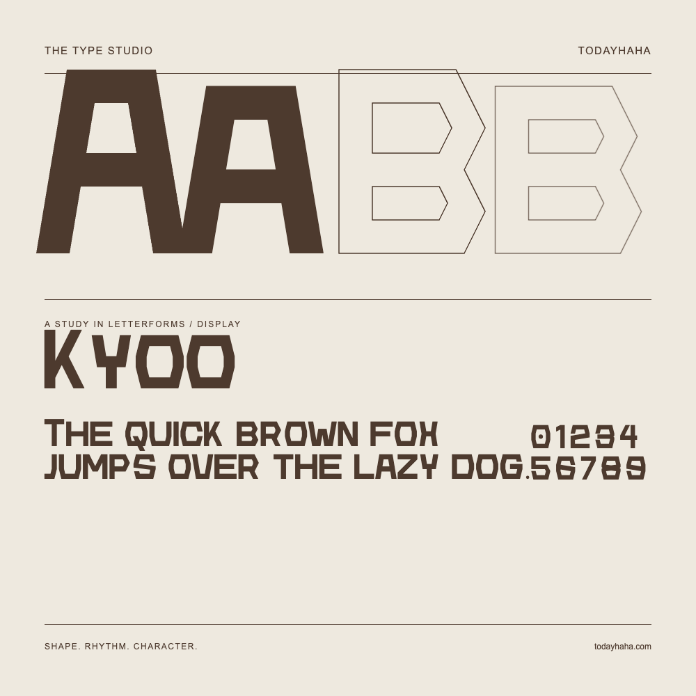 Kyoo — Studio delle lettere con frase e numeri