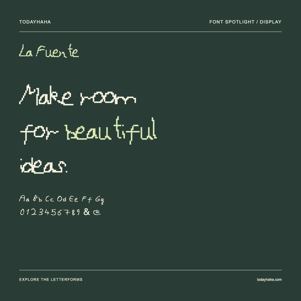 La Fuente — Póster tipográfico con texto de muestra