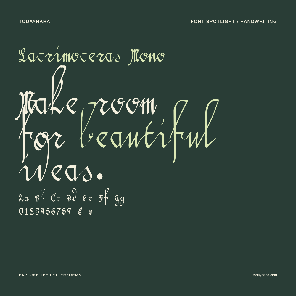 Lacrimoceras Mono — Typography poster with sample text