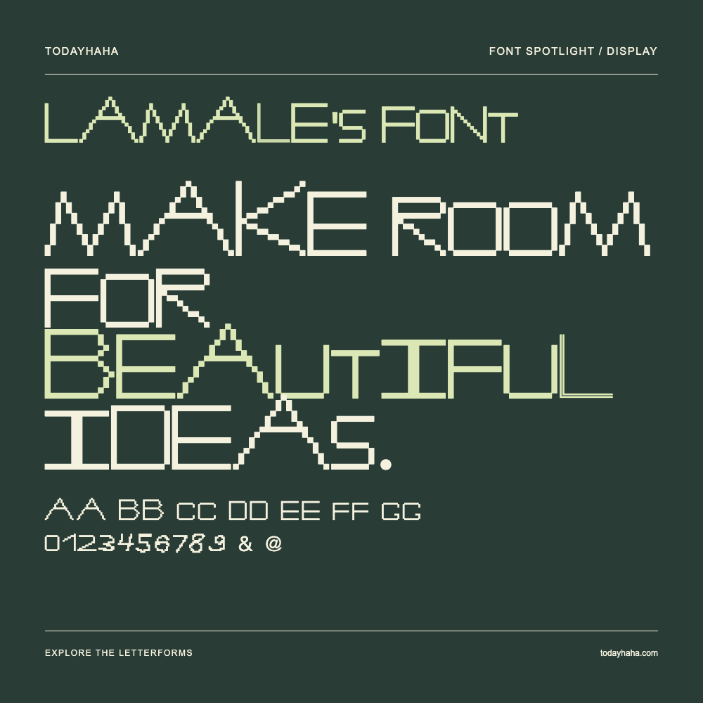 Lamale's Font — Typografieposter mit Beispieltext