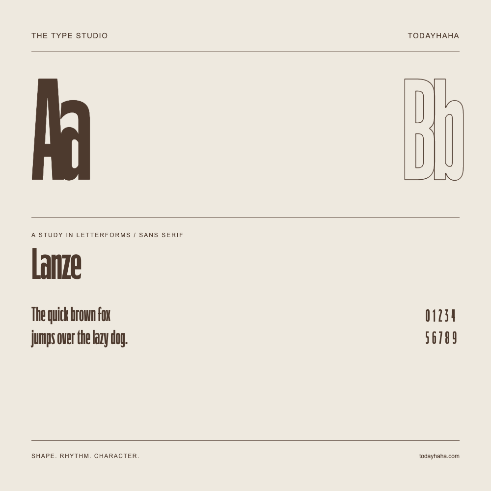 Lanze — Studio delle lettere con frase e numeri