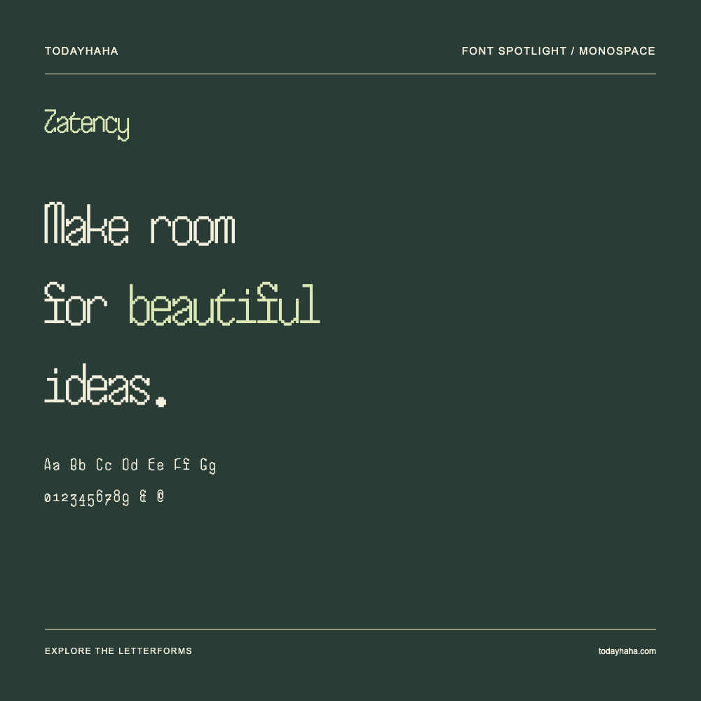 Latency — Typografieposter mit Beispieltext