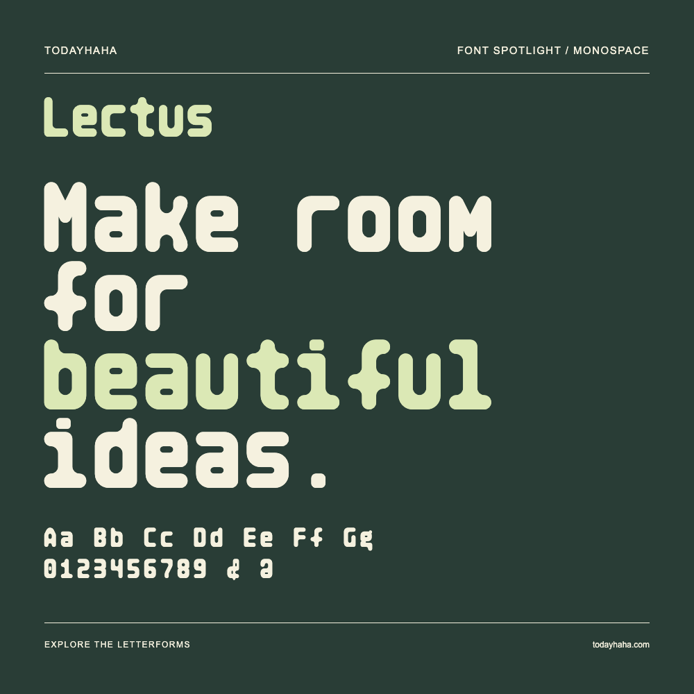 Lectus — 字体排版海报：示例文字