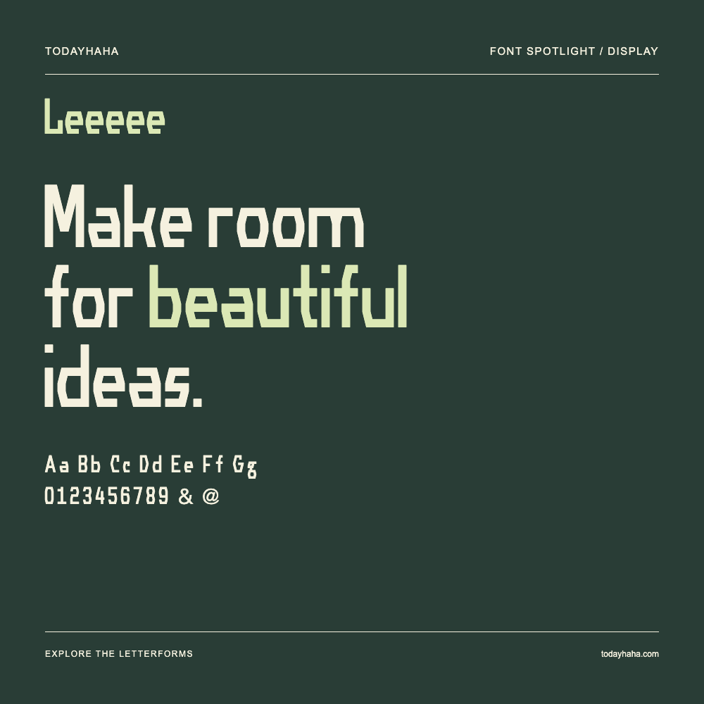 Leeeee — Typografieposter mit Beispieltext