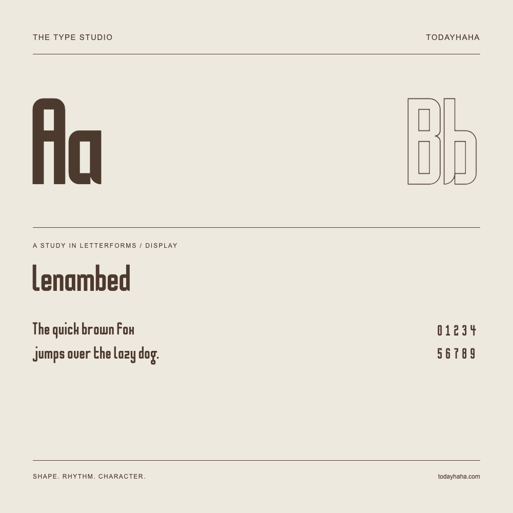 lenambed — Étude des lettres avec une phrase et des chiffres