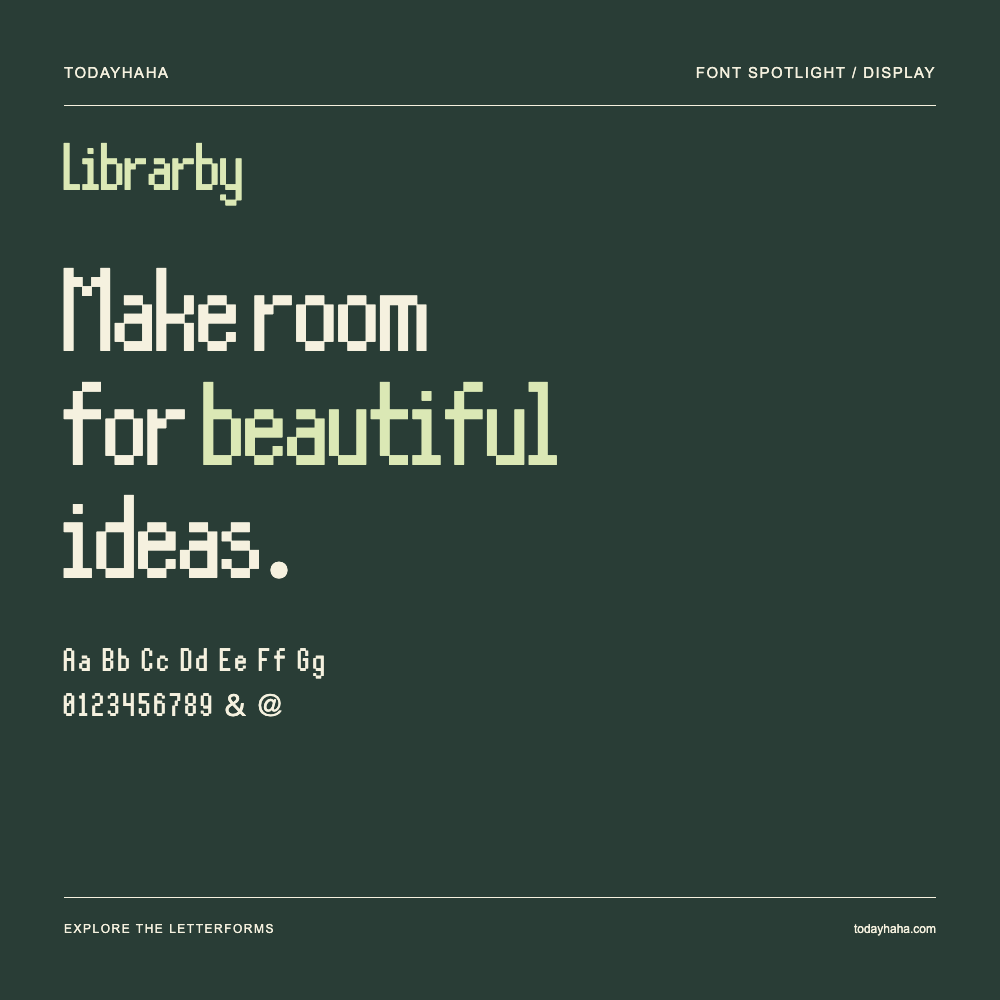 Librarby — Typografieposter mit Beispieltext