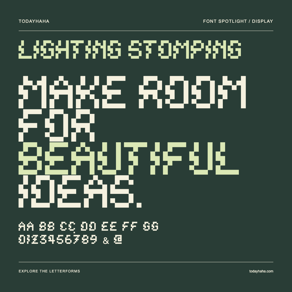 Lighting stomping — Typografieposter mit Beispieltext