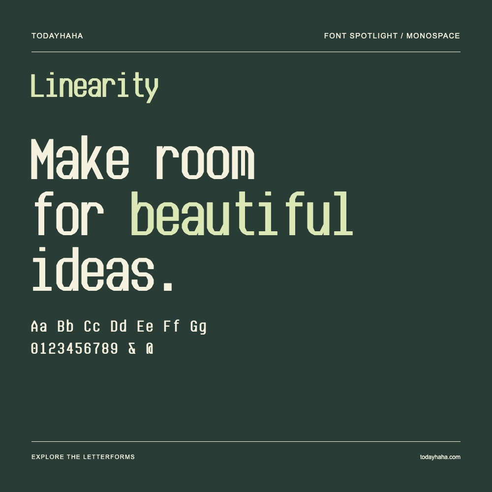 Linearity — Typografieposter mit Beispieltext