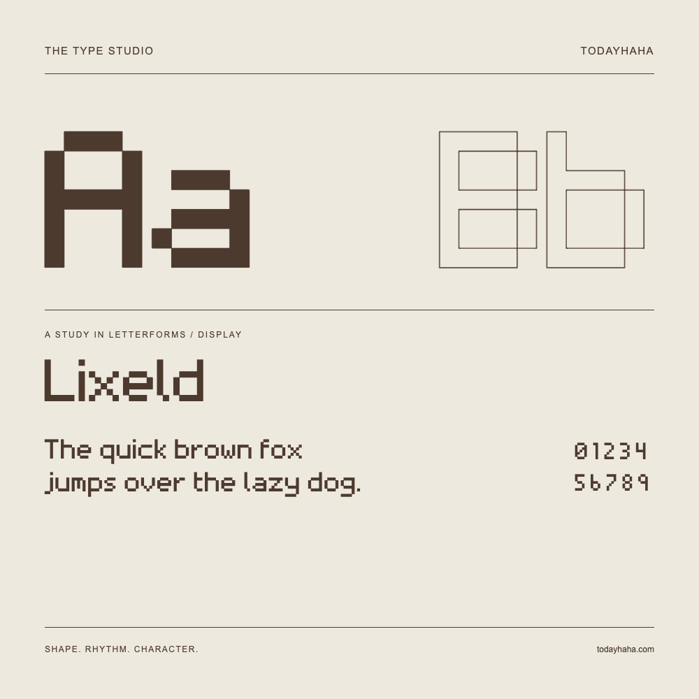 Lixeld — Estudio de letras con una frase y números