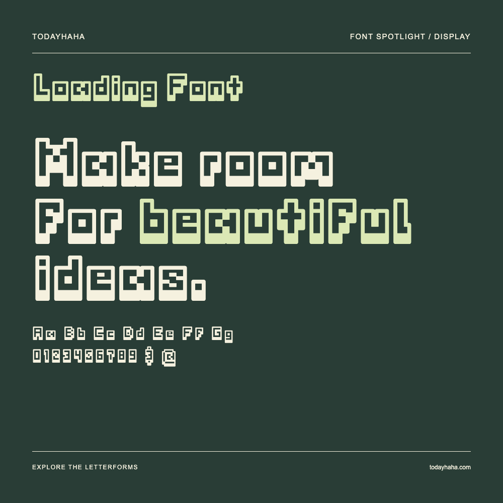 Loading Font — Typography poster with sample text