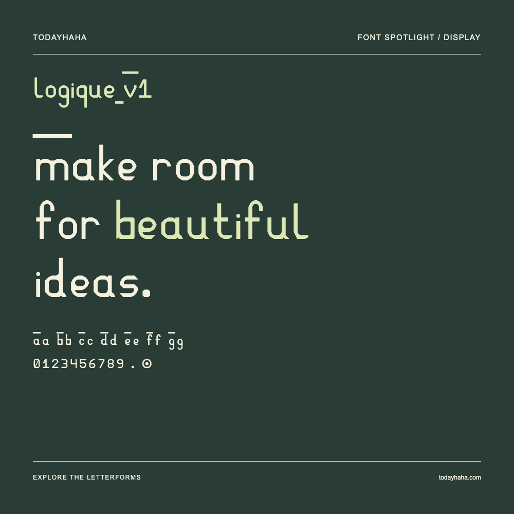 logique_V1 — Póster tipográfico con texto de muestra
