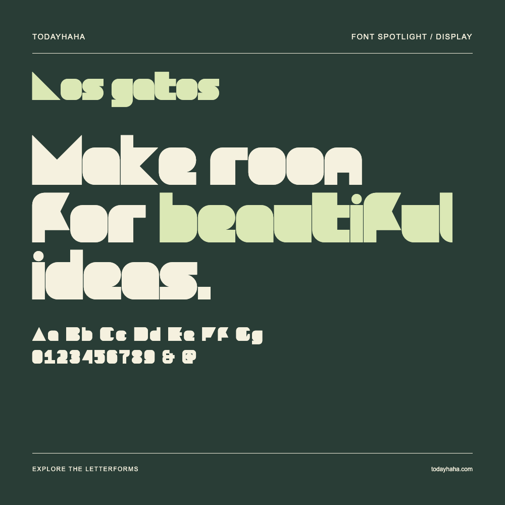 Los gatos — Typography poster with sample text