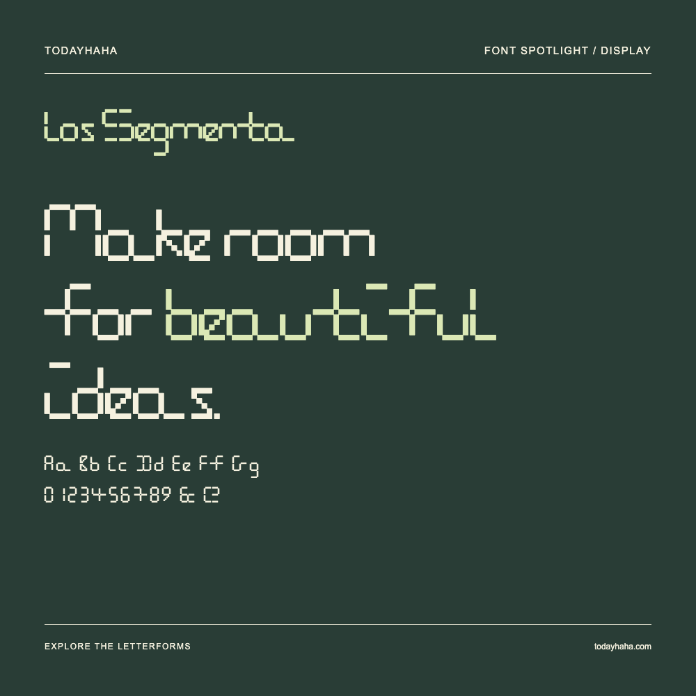 Los Segmenta — Typografieposter mit Beispieltext