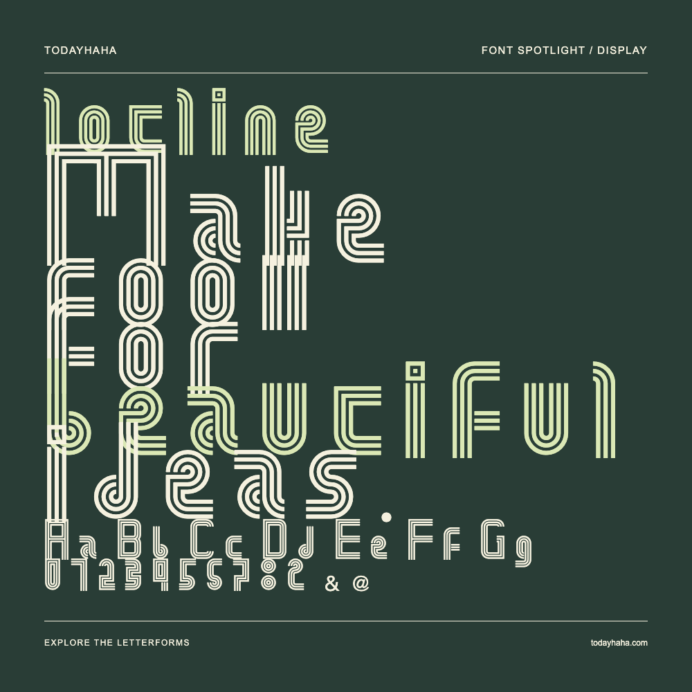 lotline — Poster tipografico con testo di esempio