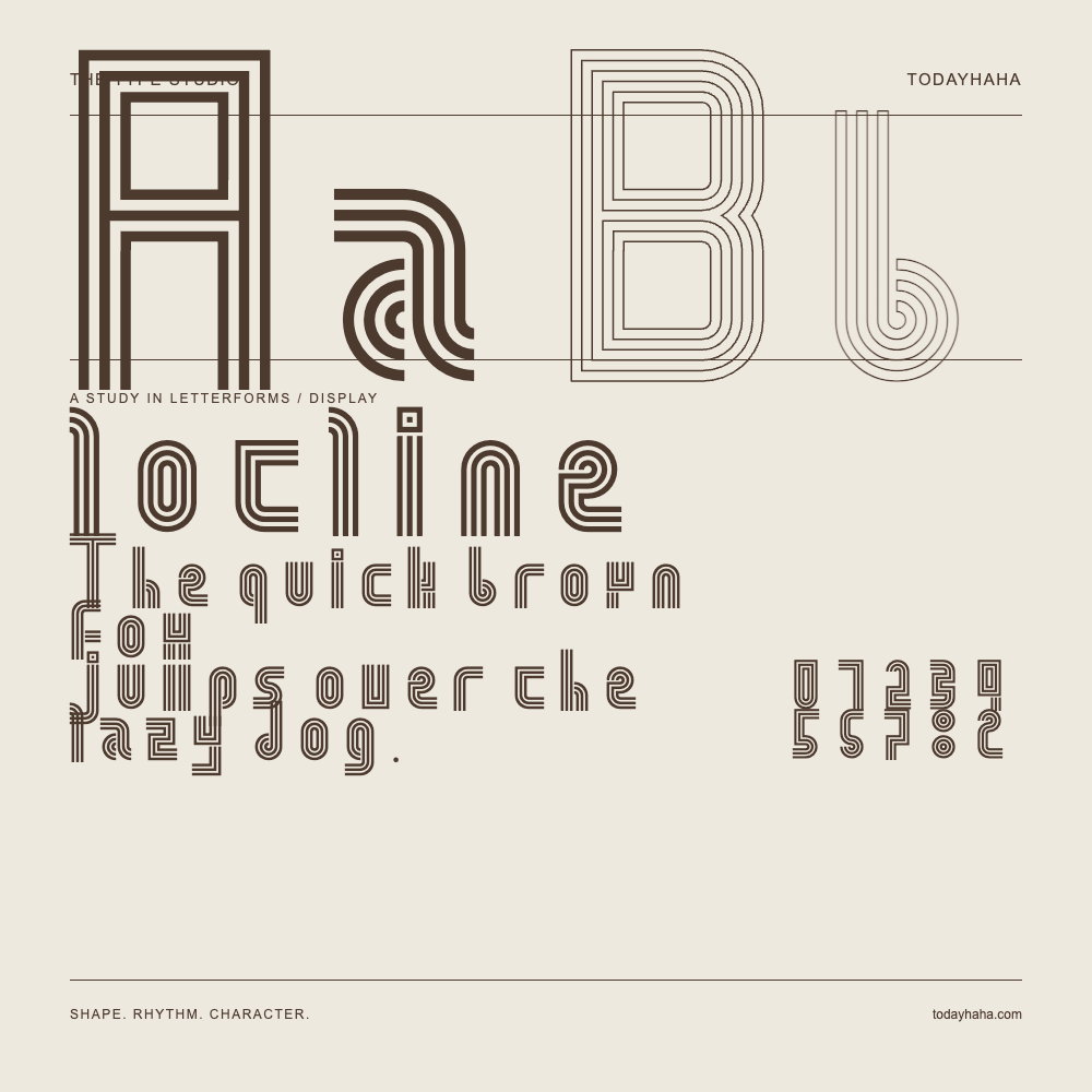 lotline — Studio delle lettere con frase e numeri