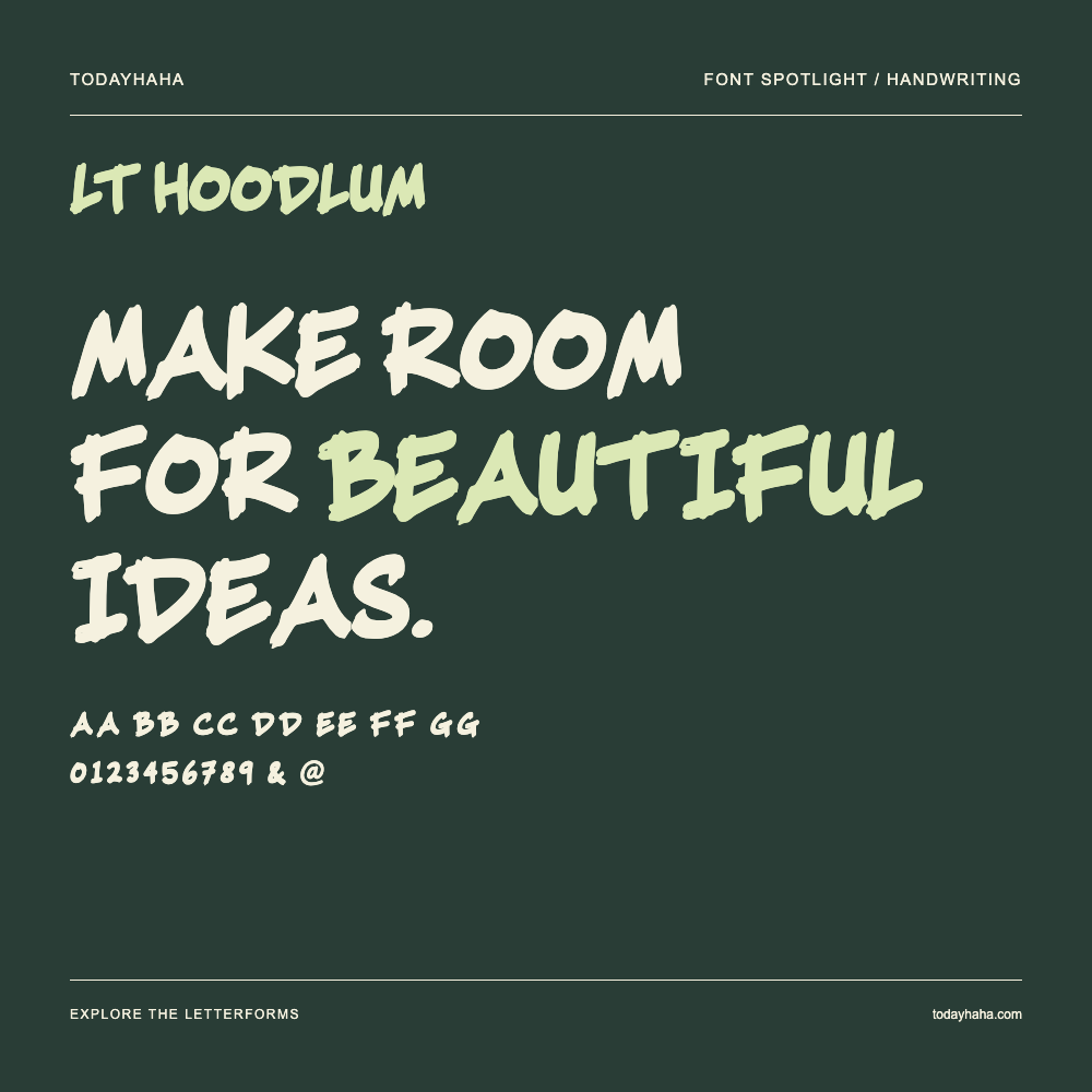LT Hoodlum — Typography poster with sample text