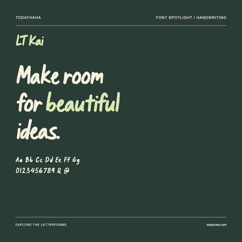 LT Kai — Typography poster with sample text