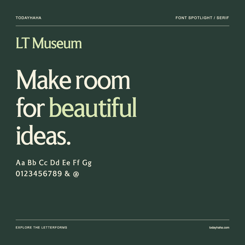 LT Museum — Typografieposter mit Beispieltext