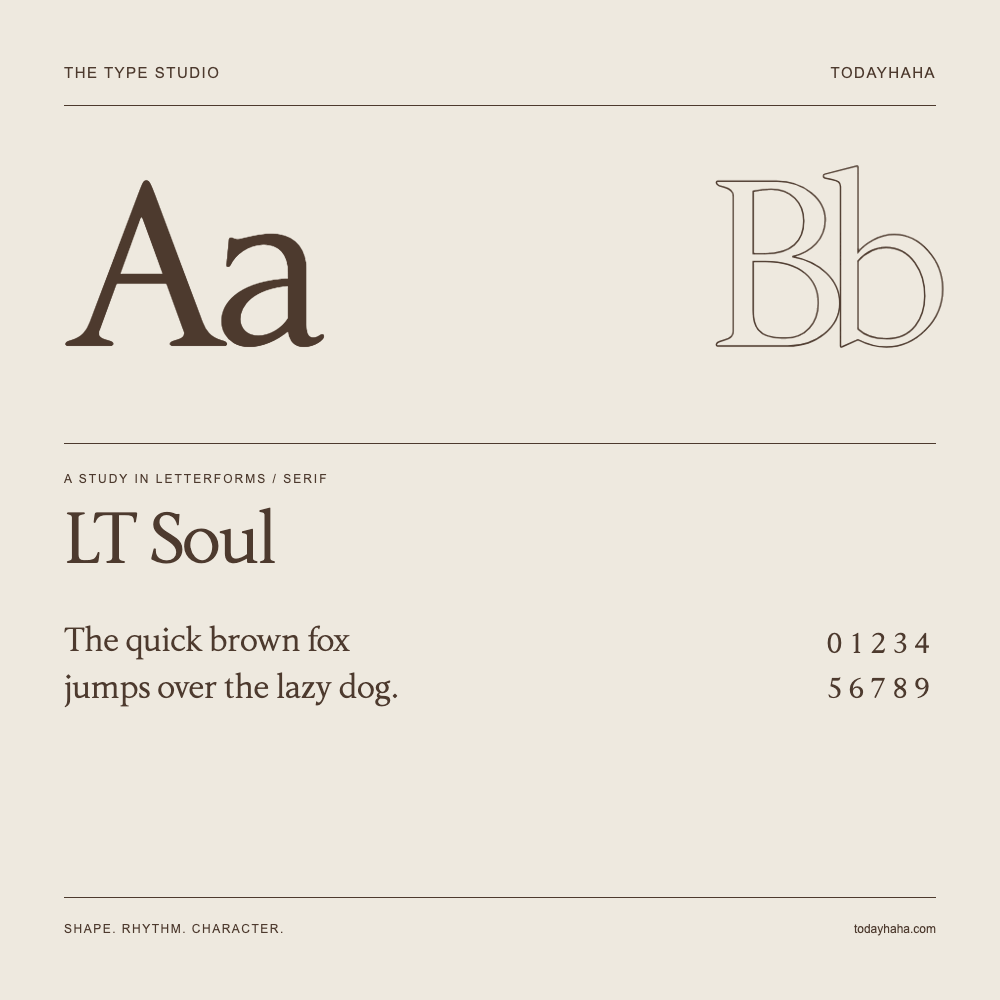 LT Soul — Studio delle lettere con frase e numeri