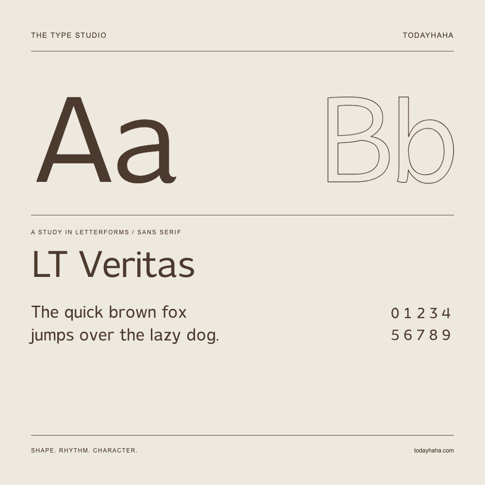 LT Veritas — Estudio de letras con una frase y números