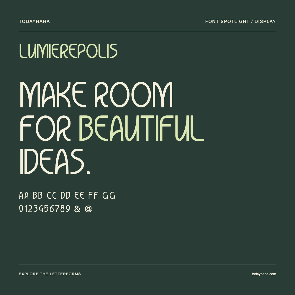 Lumierepolis — Typografieposter mit Beispieltext