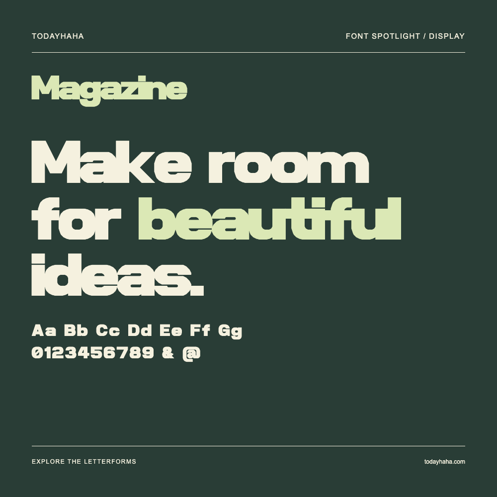 Magazine — Poster tipografico con testo di esempio