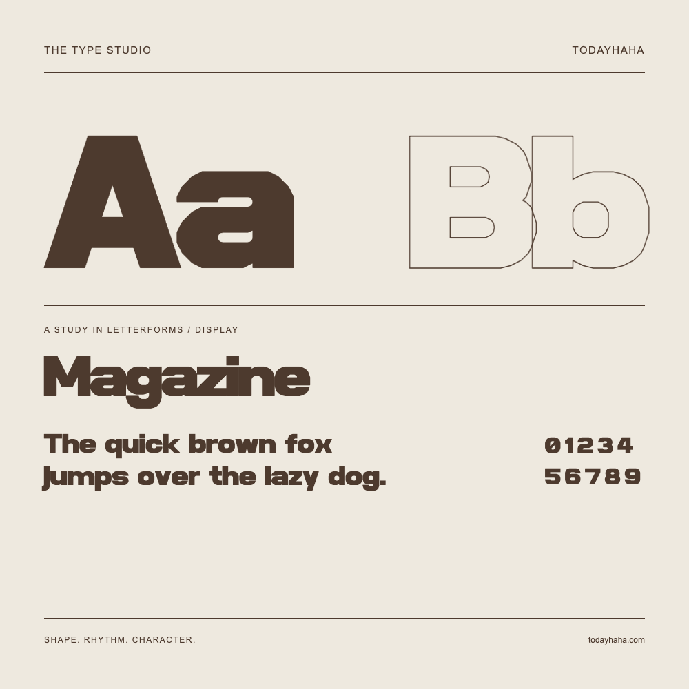 Magazine — Studio delle lettere con frase e numeri