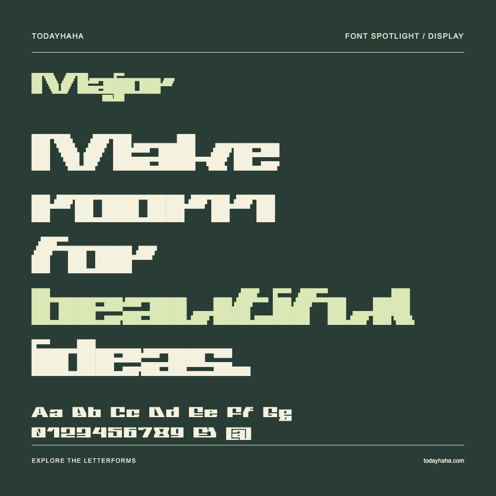 Major — Typografieposter mit Beispieltext