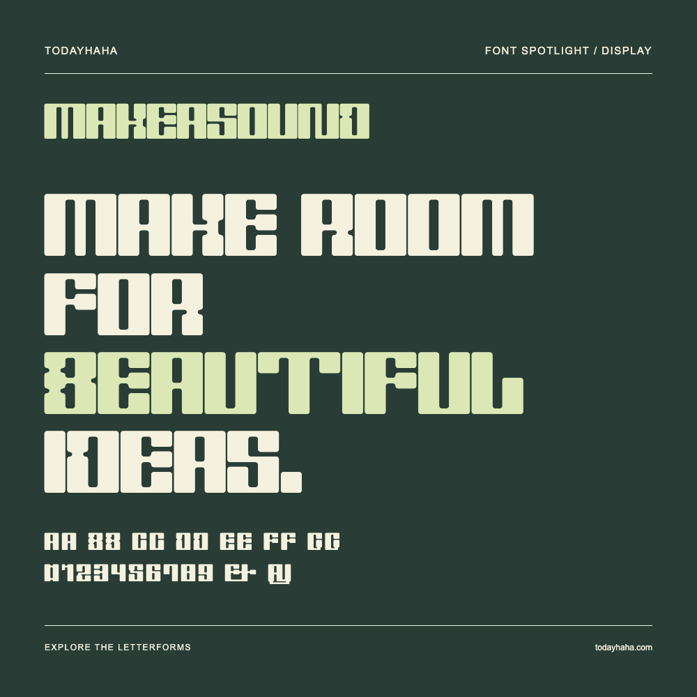 MAKEASOUND — Typografieposter mit Beispieltext