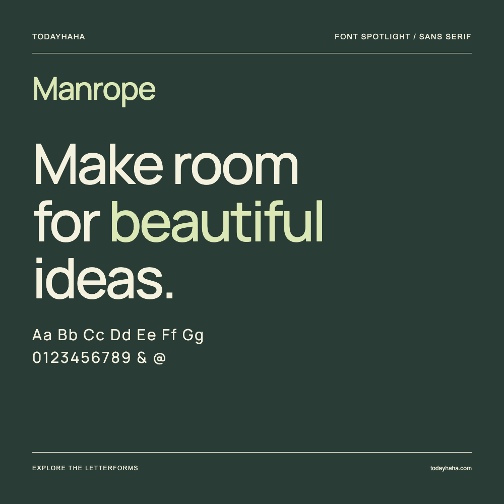 Manrope — 字体排版海报:示例文字