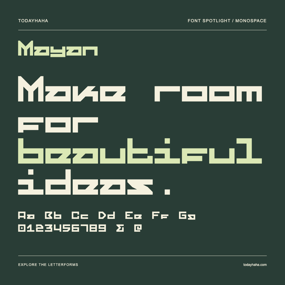 Mayan — Typografieposter mit Beispieltext