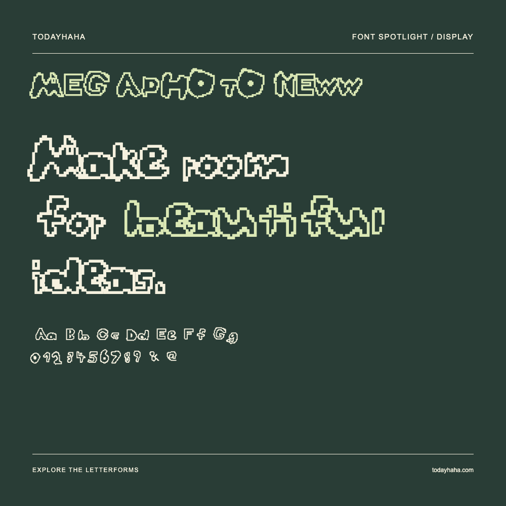 MEGAPHOTO NEWW — Póster tipográfico con texto de muestra