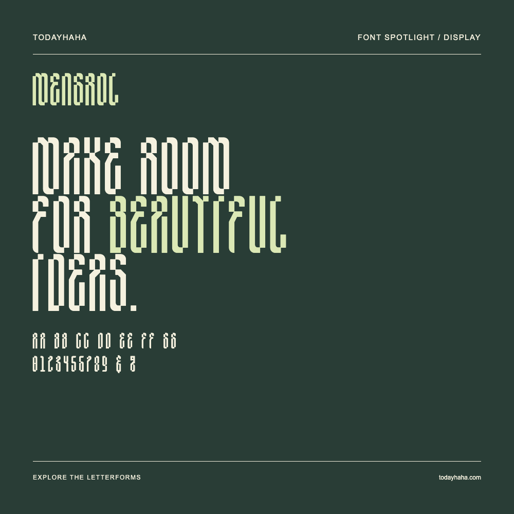 mengrol — Póster tipográfico con texto de muestra