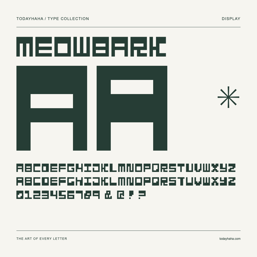 MEOWBARK — Campione con lettere maiuscole, minuscole e numeri