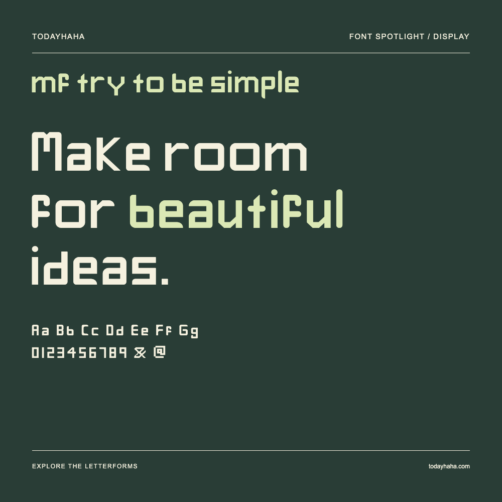 mf try to be simple — Poster tipografico con testo di esempio