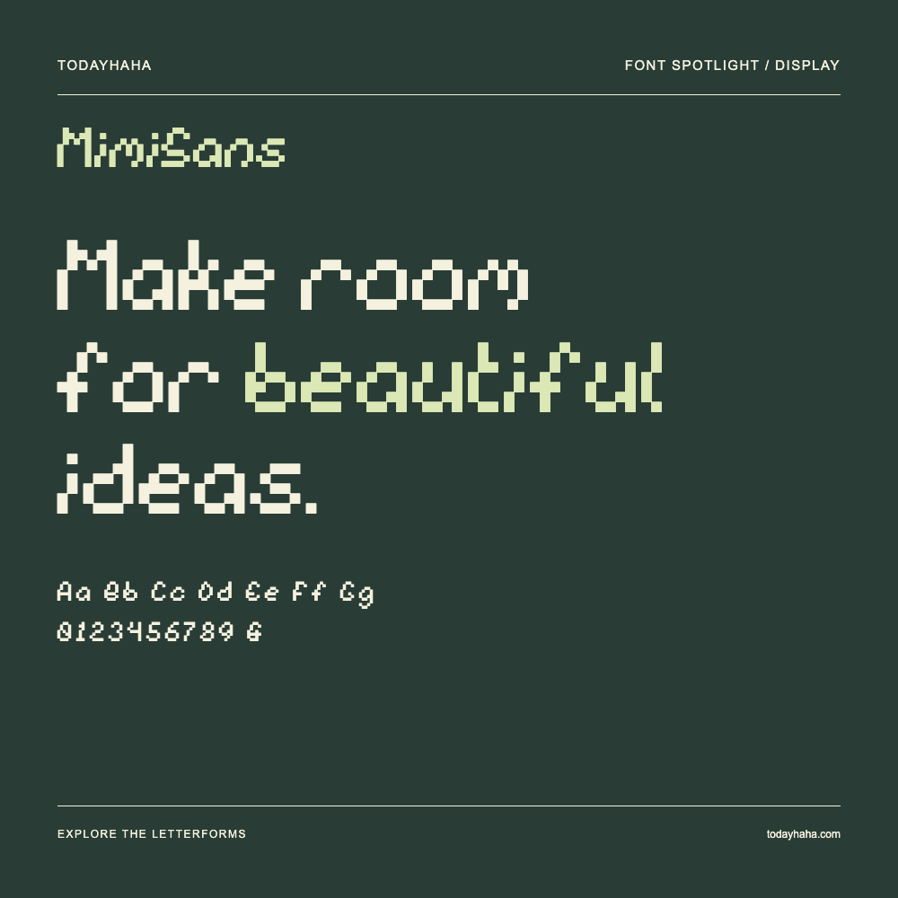 MimiSans — Typografieposter mit Beispieltext