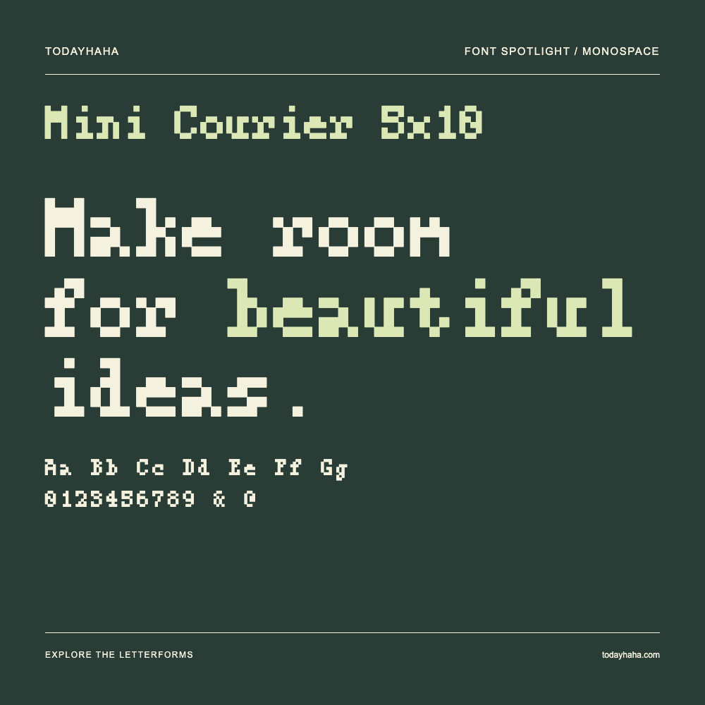 Mini Courier 5x10 — Typografieposter mit Beispieltext