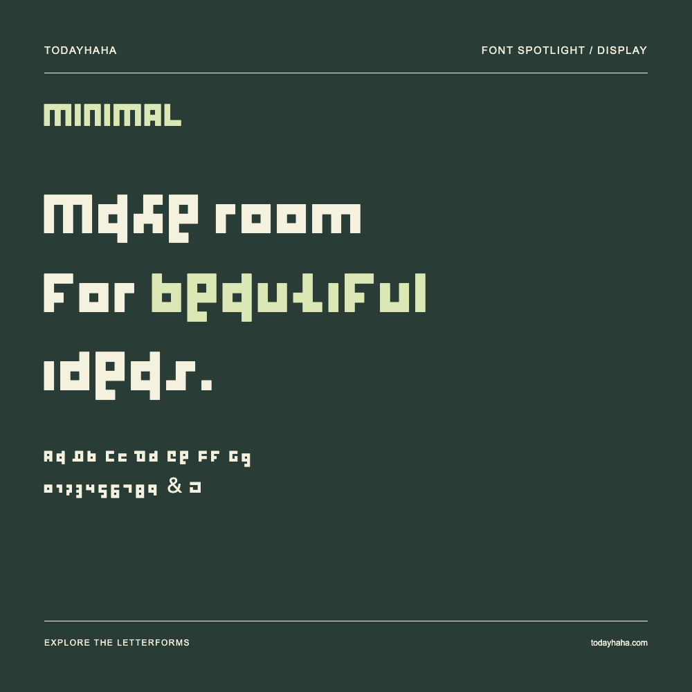 MINIMAL — Póster tipográfico con texto de muestra