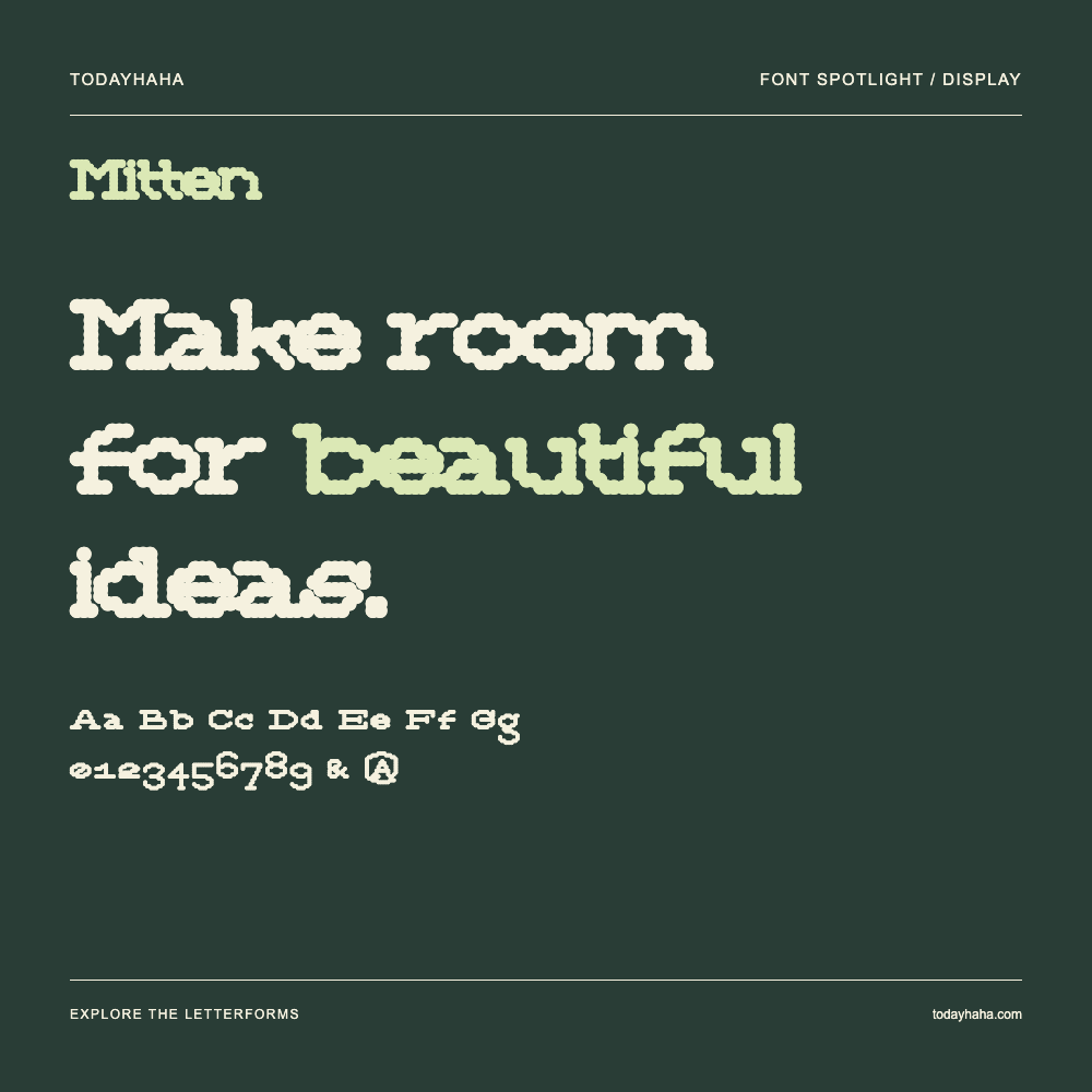 Mitten — Typografieposter mit Beispieltext