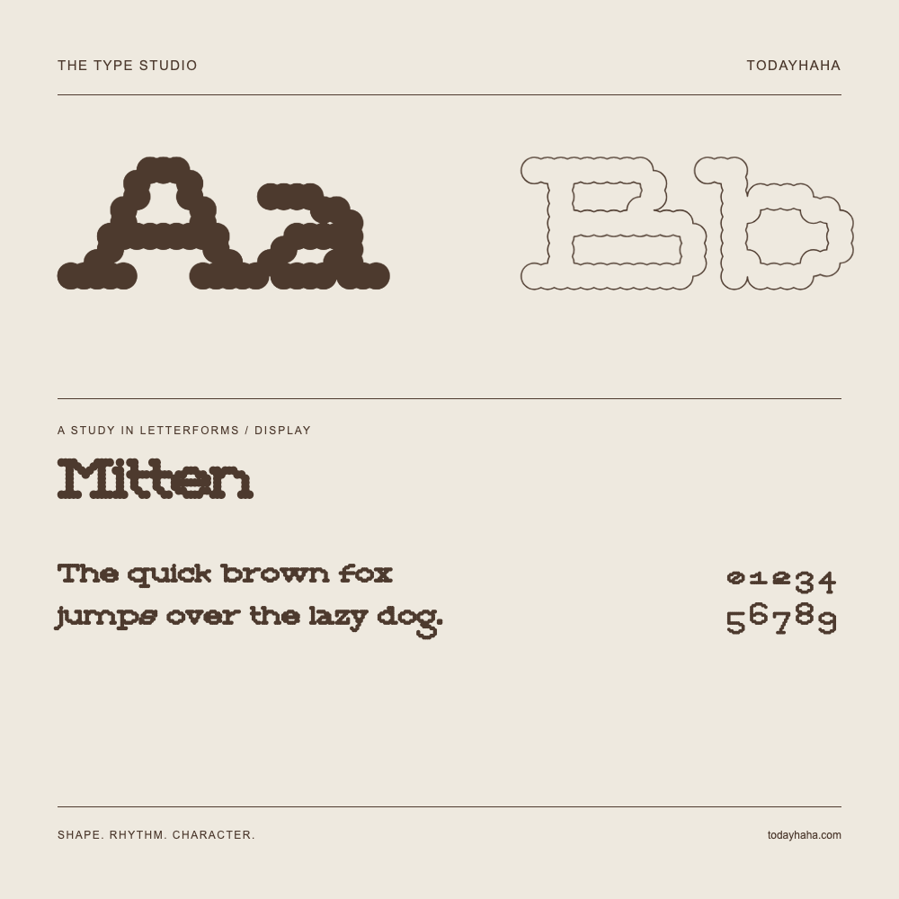 Mitten — Buchstabenstudie mit Beispielsatz und Ziffern