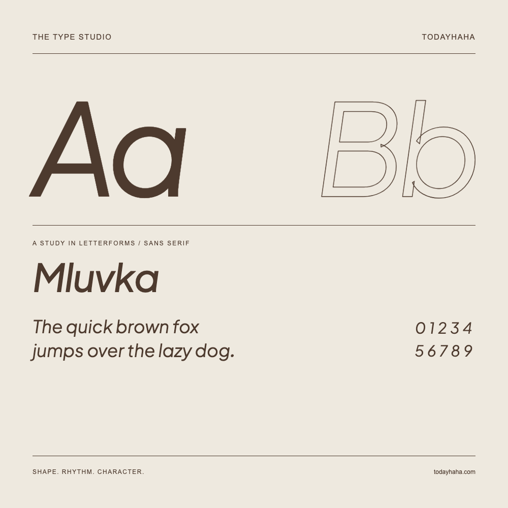 Mluvka — Studio delle lettere con frase e numeri
